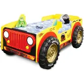 AEA Schlafzimmer Kinderbett Betten Kinder Zimmer JEEP Auto Kindermöbel + Matratze