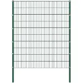 vidaXL Schuttingpaneel met palen ijzer 522x200 cm groen