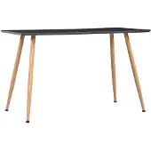Möbelando Eettafel 120x60x74 cm MDF grijs en eikenkleurig