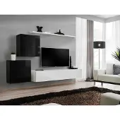 AEA Wohnzimmer Wohnwand Weiß TV Ständer Design Sideboard Einrichtung Wandschrank