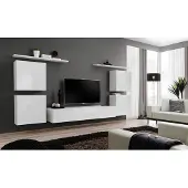 AEA Komplett Set 7tlg Weiß Wohnwand Wohnzimmer Luxus Einrichtung Modern TV Ständer
