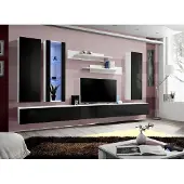 AEA Wohnzimmer Set 7 tlg Luxus Wohnwand Modern Designer Wandschrank TV Ständer