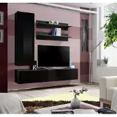 AEA Luxus Modern Wohnwand Lowboard Wandschrank Wohnzimmer Holzmöbel 4tlg.