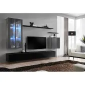 AEA Garnitur rtv Set 7tlg. Wohnwand TV Sideboard Vitrine Hänge Schrank Design