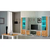 AEA Wohnwand 3tlg. rtv + 2x Vitrine Design Italienische Möbel Wohnzimmer Luxus Möbel