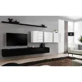 AEA Designer Modern Wohnwand Wohnzimmermöbel Schwarz Holzmöbel Sideboard