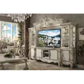 AEA Klassische Wohnwand TV Wand Holz Stil Barock Regal Wohnzimmer Möbel Schrank