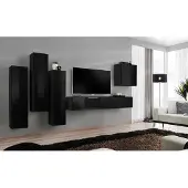 AEA Wohnwand Set 5tlg. TV-Ständer Wohnzimmer rtv Wandschrank Garnitur Gruppe