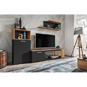 AEA Designer Komplett Wohnzimmer Luxus Wohnwand Modern Holz Einrichtung