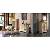 AEA Komplette Esszimmer Garnitur 4x Stühle Anrichte 8tlg. Set Tisch Kommode Gruppe