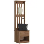 vidaXL Kapstok SANDNES 45x40x159,5 cm massief grenenhout