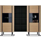 AEA Wohnwand Designer Möbel Set 3 tlg s Einrichtung 2x Vitrine