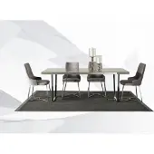 AEA Essecke Esszimmer Gruppe Essgruppe Esstisch Stühle 7tlg Holz Grau