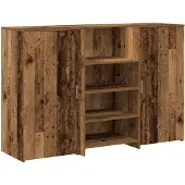 vidaXL Ontvangstbalie, vintage houtlook, 155x50x103,5 cm, houtvezel