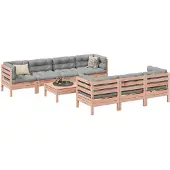 vidaXL 8-delige Loungeset met kussens massief douglas vurenhout