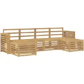vidaXL Buiten bank set 6 st Wit Massief Acacia Hout