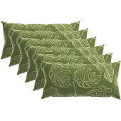 vidaXL Kussensloop 6 st HEERLEN Blad Design 40 x 70 cm Polyester
