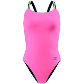 Speedo Solid Comfort V-back Swimsuit Roze 32 Vrouw
