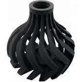 Lovi BLACK Vaas - Klassiek Design voor Drogen Bloemen - 100mm