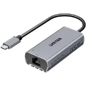 UNITEK USB-C-adapter – RJ45, 5 Gbps, mannelijk/vrouwelijk