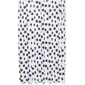 HEMA Douchegordijn 180x200cm Stippen Zwart (wit/zwart)