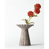 HEMA Vaas ⌀20x24.5cm Zwier Keramiek Spikkel Bruin (bruin)
