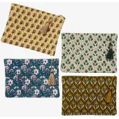 Madam Stoltz - Gewatteerde iPad Hoes Katoen – Bloemenprint – 30 x 21 cm