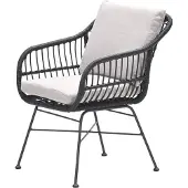 Garden Impressions Margriet Dining Fauteuil Zwart/Dessert Sand