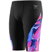 Speedo - Male Spliced Printed Jammer - Zwembroek 6, zwart