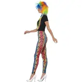 Smiffy 80's Legging neon luipaard print