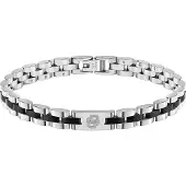 BOSS Armband met Double B-monogram en zwarte details