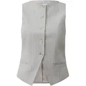 QS Gilet lichtgrijs / wit