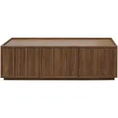 CALICOSY - TV-meubel met 3 deuren in notenhoutlook B140 cm - ABEL
