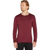 Icebreaker - Thermokleding - M Merino 200 Oasis LS Crewe Port voor Unisex van Wol - Maat S - Bordeauxrood