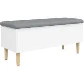 vidaXL Opbergbankje 102x42x46 cm bewerkt hout wit