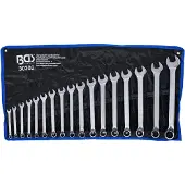 Bgs Spanner, Combinatiesleutelset cranked SW 8 - 27 mm 17 stuks. (27 mm, 18 mm, 11 mm, 12 mm, 20 mm, 19 mm, 15 mm, 25 mm, 13 mm, 21 mm, 14 mm, 8 mm, 10 mm, 23 mm, 26 mm, 22 mm, 17 mm, 9 mm, 16 mm, 24 mm)