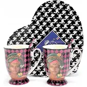 Queen Isabell 2x Bone China Mokken 300ml met Geschenkdoos