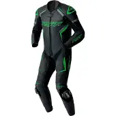 Rst S1 D3O, leren pak 1st. geperforeerd ,Zwart/Neon-Groen/Grijs ,XL
