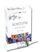 Decola Coloured Textile Outlines Set 18 ml. - 4 Pack