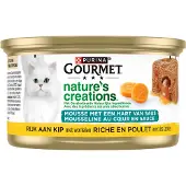 Gourmet natures creations hart van saus kip - 24x85 gr - Kattenvoer - Kattenbrokken