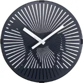 Nextime Wandklok Nextime Horse Ø30,5 Plastic Motion Zwart
