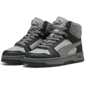 Puma Rebound Slam Mid sneakers - grijs/donkergrijs Jongens/Meisjes Imitatieleer - maat 38
