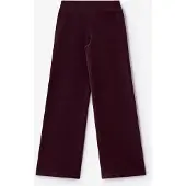 Sissy-Boy Donkerrode velvet wide leg legging | Maat: 110-116