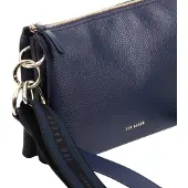 Ted Baker Darceyy Merk Schoudertas Van Geweven Leer In Donkerblauw