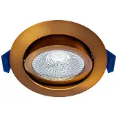 EcoDim Led inbouwspot | Rond | 2000-3000K | Brons | Ø 75mm | IP54 | Dimbaar | 5W of 7W