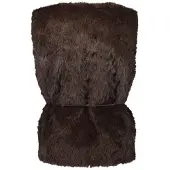 Geisha 65536-70 785 gilet im fur & belt dark brown