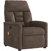 vidaXL Massagestoel microvezelstof bruin