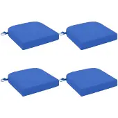vidaXL 4-delige zitkussens SOEST 4 st 100% Polyester Koninklijk Blauw