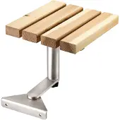 Sotech Tuinligstoel, aanbouwtafel, draaibaar, roestvrij staal 304 incl. houten latten van lariks