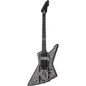 Schecter E-1 FR Przym Palladium Gloss Black elektrische gitaar